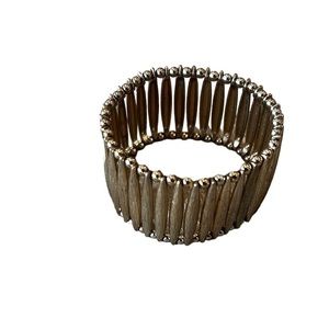 VINTAGE Chunky Gold Tone Stretch Bracelet